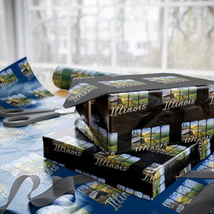 Vintage Illinois State Route Highway 66 Wrapping Paper Roll Southwest Souvenir TS12 Black Print Your Wear