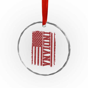 Vintage Indiana Crystal Glass Ornament Classic Retro City USA Flag Game Day TS10 Print Your Wear