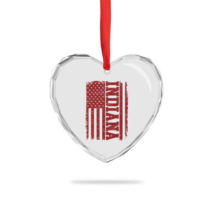 Vintage Indiana Heart Crystal Glass Ornament Classic Retro City USA Flag Game Day TS10 Print Your Wear