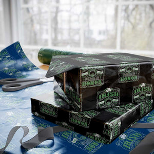 Vintage Irish Pride And Honor St Patricks Day Wrapping Paper Roll TS11 Black Print Your Wear