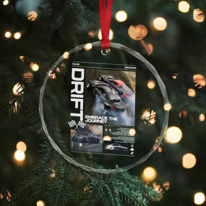 Vintage Japanese Drift Race Car Crystal Glass Ornament Cool Retro Vintage JDM Tokyo Japan Drifting TS10 Print Your Wear