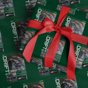 Vintage Japanese Drift Race Car Wrapping Paper Roll Cool Retro Vintage JDM Tokyo Japan Drifting TS10 Green Print Your Wear