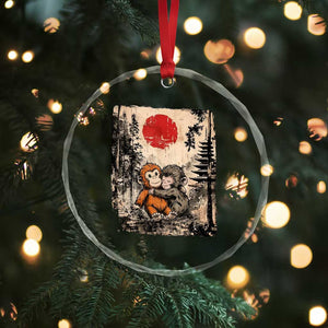 Vintage Japanese Ukiyoe Punch Baby Monkey Crystal Glass Ornament Kawaii Animal Gift TS12 Print Your Wear