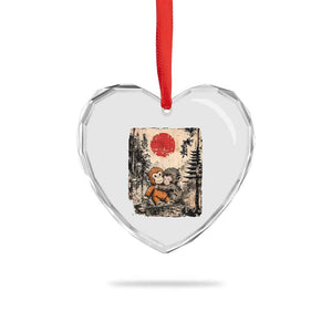 Vintage Japanese Ukiyoe Punch Baby Monkey Heart Crystal Glass Ornament Kawaii Animal Gift TS12 Print Your Wear