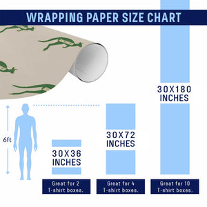 Vintage Kangaroo Australia Wrapping Paper Roll Patriotic Country Pride Graphic Aussie Roo Kangaroo