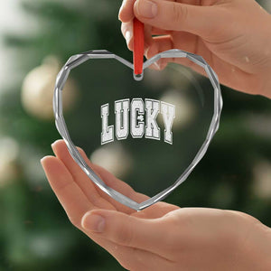 Vintage Lucky Shamrock Clover St Patricks Day Heart Crystal Glass Ornament TS11 Print Your Wear