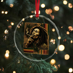 Vintage Marley Guitarist Crystal Glass Ornament Rastaman Rastafari Music Vibes Only Rasta Jamaica Reggae TS10 Print Your Wear