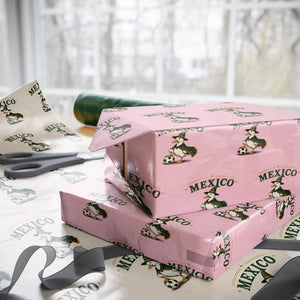 Vintage Mexico Soccer Wizard Duck Magical Fantasy Wrapping Paper Roll Retro Mexican Pride Football Fans