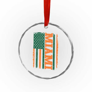 Vintage Miami Crystal Glass Ornament Classic Retro City USA Flag Game Day TS10 Print Your Wear