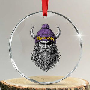 Vintage Minnesota Crystal Glass Ornament Retro Sports Fan TS10 Transparent Glass 3'' Circle Print Your Wear