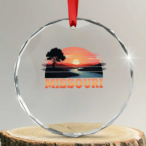 Vintage Missouri Outdoors Crystal Glass Ornament Midwest Nature Landscape TS12 Transparent Glass 3'' Circle Print Your Wear