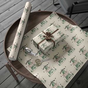 Vintage Nakatomi Plaza 1988 Christmas Party Wrapping Paper Roll TS10 Beige Print Your Wear