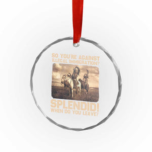 Vintage Native American Crystal Glass Ornament Funny Indian Indigenous Peoples Day TS10 Print Your Wear