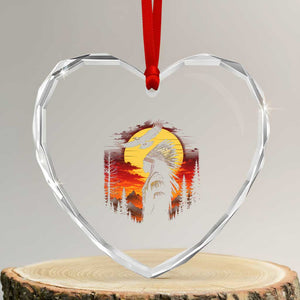 Vintage Native American Warrior Heart Crystal Glass Ornament Indigenous Heritage Pride