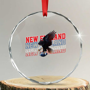 Vintage NE Football Fan Crystal Glass Ornament Game Day Lover Gift TS12 Transparent Glass 3'' Circle Print Your Wear