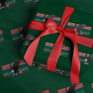 Vintage NE Football Fan Wrapping Paper Roll Game Day Lover Gift TS12 Green Print Your Wear