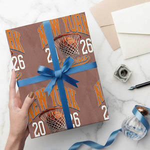 Vintage New York Champions 2026 Wrapping Paper Roll Hoops Fan Gift