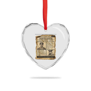 Vintage Newspaper Marcus Garvey Heart Crystal Glass Ornament Up You Mighty Race Quote TS12 Print Your Wear