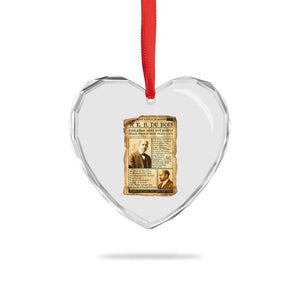 Vintage Newspaper W E B Du Bois Heart Crystal Glass Ornament African American Scholar TS12 Print Your Wear
