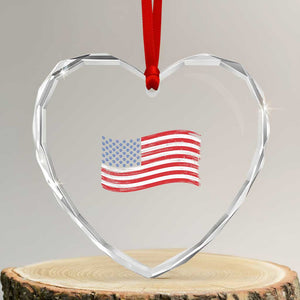 Vintage Patriotic American Flag Dog And Cat Paw Heart Crystal Glass Ornament Gift For Pet Lover TS12 Transparent Glass 3'' Heart Print Your Wear