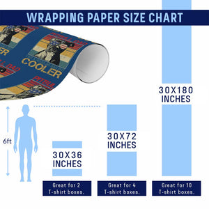 Vintage Pitbull Dad Wrapping Paper Roll Like A Regular Dad But Cooler TS10 Print Your Wear