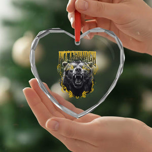 Vintage PFS Heart Crystal Glass Ornament Retro Sports Fan Wild Mascot Streetwear Bootleg TS10 Print Your Wear