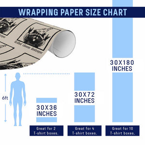 Vintage Raccoon Wrapping Paper Roll Retro Silly Trash Panda Meme TS10 Print Your Wear