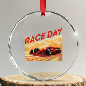 Vintage Racing Formula Car Crystal Glass Ornament TS14 Transparent Glass 3'' Circle Print Your Wear