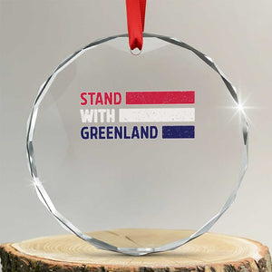 Vintage Retro Stand With Greenland Crystal Glass Ornament Support Greenlander Gift TS12 Transparent Glass 3'' Circle Print Your Wear