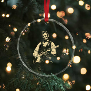 Vintage Rockin Abe Abraham Lincoln Playing Electric Guitar Crystal Glass Ornament Patriotic Music Rocker Mashup 4th of July Celebration TS02 Print Your Wear