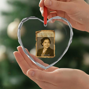 Vintage Rosa Parks Heart Crystal Glass Ornament First Lady Of Civil Rights TS12 Print Your Wear