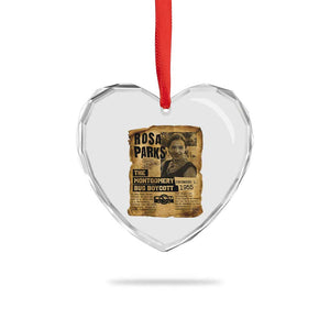 Vintage Rosa Parks Heart Crystal Glass Ornament Groovy Black History Month TS12 Print Your Wear
