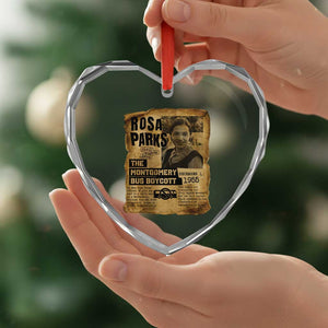 Vintage Rosa Parks Heart Crystal Glass Ornament Groovy Black History Month TS12 Print Your Wear