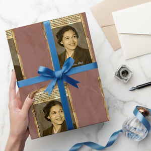 Vintage Rosa Parks Wrapping Paper Roll First Lady Of Civil Rights TS12 Mocha Print Your Wear