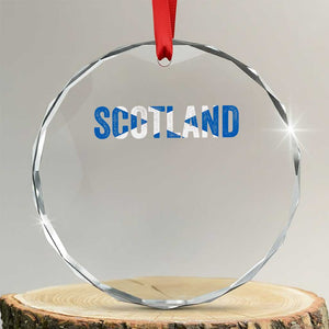Vintage Scotland Crystal Glass Ornament Scottish Flag Retro Pride