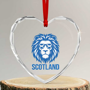 Vintage Scotland Lion Heart Crystal Glass Ornament Retro SCOT Fan Scottish Flag