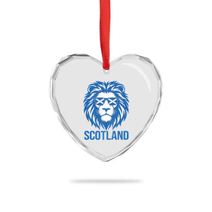 Vintage Scotland Lion Heart Crystal Glass Ornament Retro SCOT Fan Scottish Flag