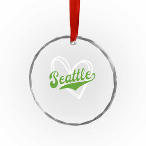 Vintage Seattle Crystal Glass Ornament Classic Print Retro Varsity Love Heart Graphic TS10 Print Your Wear