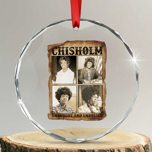 Vintage Shirley Chisholm Unbought And Unbossed Crystal Glass Ornament Womens History Month TS12 Transparent Glass 3'' Circle Print Your Wear
