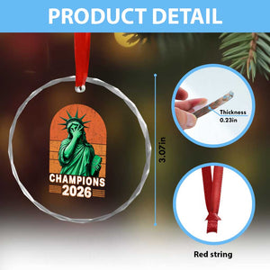 Vintage Statue Of Liberty Champions 2026 Crystal Glass Ornament New York Pride TS12 Print Your Wear