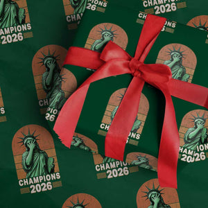 Vintage Statue Of Liberty Champions 2026 Wrapping Paper Roll New York Pride