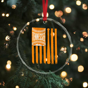 Vintage Tennessee Crystal Glass Ornament Retro Classic TN Orange Retro Baseball American US Flag TS10 Print Your Wear