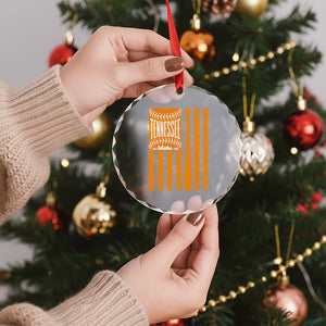 Vintage Tennessee Crystal Glass Ornament Retro Classic TN Orange Retro Baseball American US Flag TS10 Print Your Wear