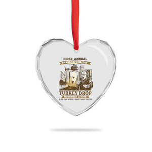 Vintage Thanksgiving Turkey Drop Heart Crystal Glass Ornament Funny 1978 Helicopter Scene Classic TV Moment TS02 Print Your Wear