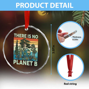 Vintage There Is No Planet B Earth Day Gift Crystal Glass Ornament TS12 Print Your Wear