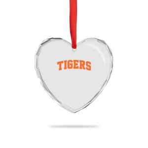 Vintage Tiger Heart Crystal Glass Ornament Varsity Name Vintage Sports Jersey Style TS10 Print Your Wear