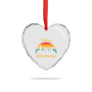 Vintage Tulsa Oklahoma Pride Heart Crystal Glass Ornament Proud Oklahoman Gift TS12 Print Your Wear