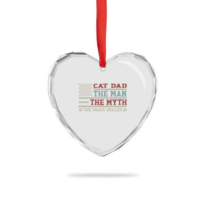 Vintage USA Cat Dad Heart Crystal Glass Ornament The Man The Myth The Snack Dealer TS12 Print Your Wear