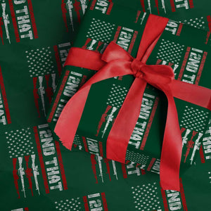 Vintage USA Flag 2nd Amendment Wrapping Paper Roll Pro Gun Lovers TS10 Green Print Your Wear