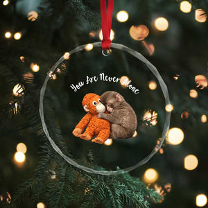 Viral Punch Monkey Crystal Glass Ornament Cute Baby Monkey With Plush Toy Animal Lovers TS10 Print Your Wear